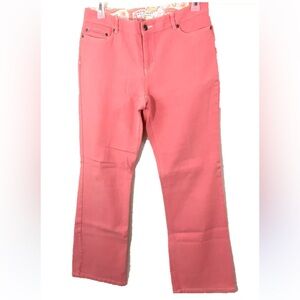 Liz Claiborne Crazy Horse Stretch  Mid-Rise jean Women's Size 6 Pink
